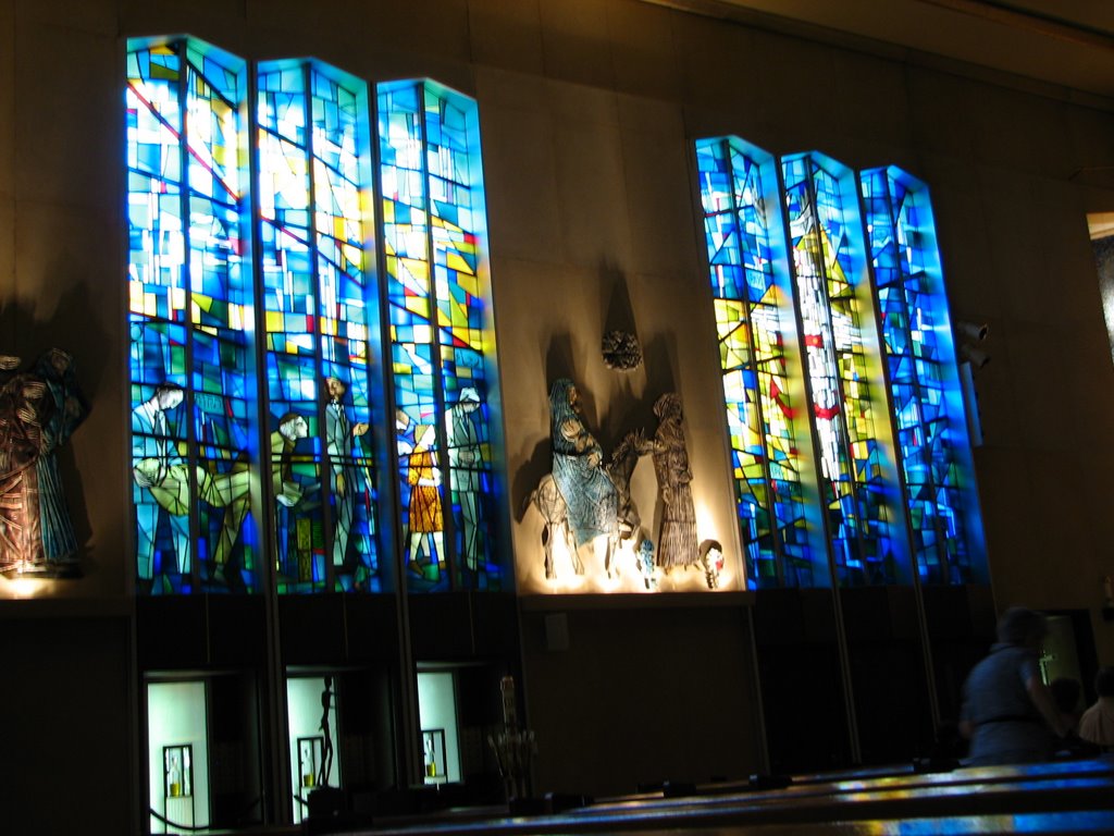 Stained Glass Windows at Holy Family Church by victoria0918