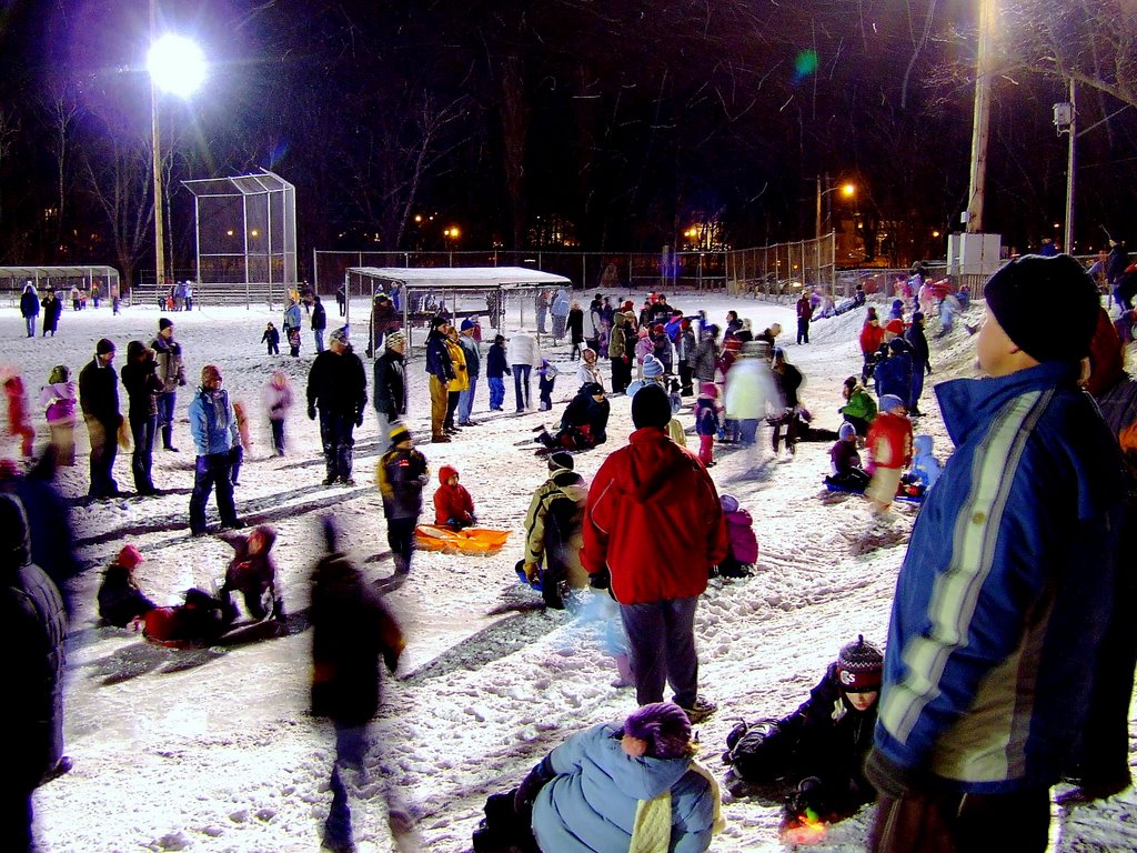 New Year's Eve fun at Victoria Park (Memorial Field) by John Bentley