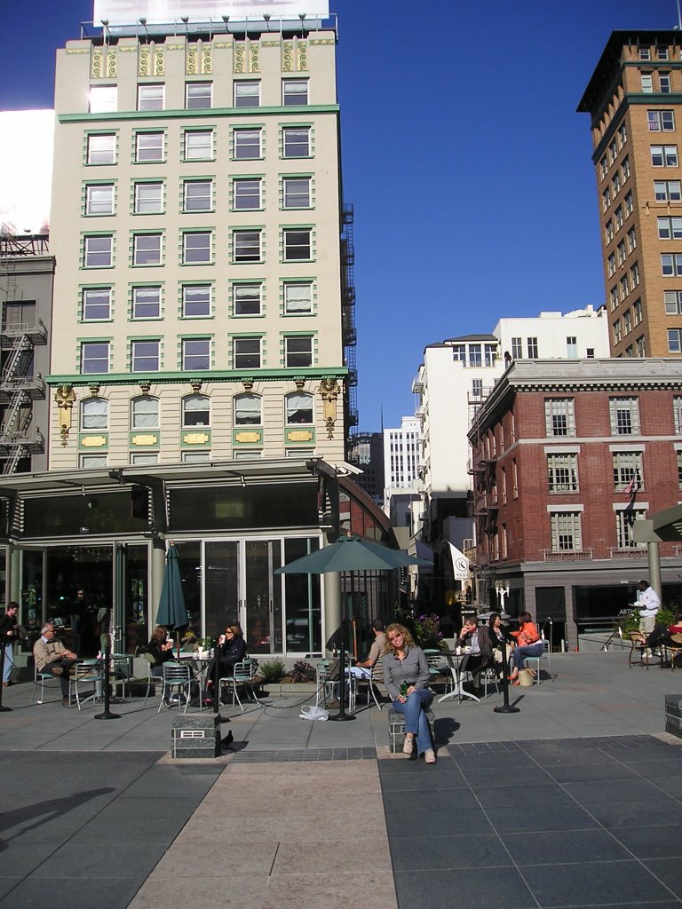 Union Chick - early evening beer in Union Square - Start of CA road trip by John Turner