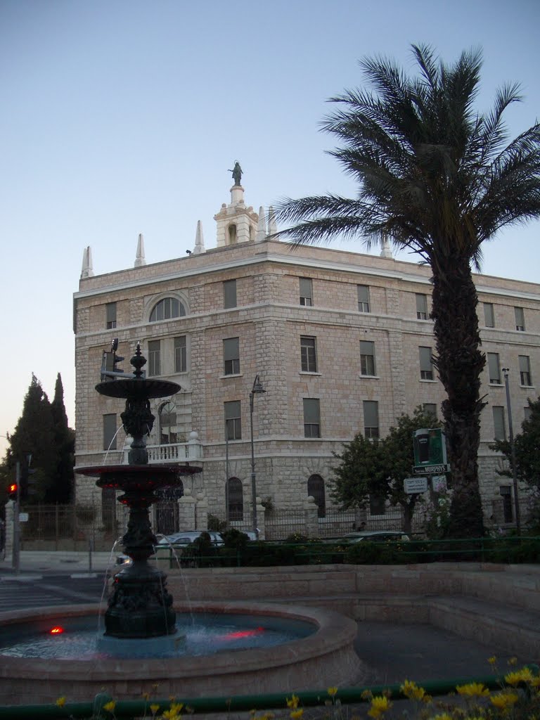 Jerusalem Fountain and Palm by jurta