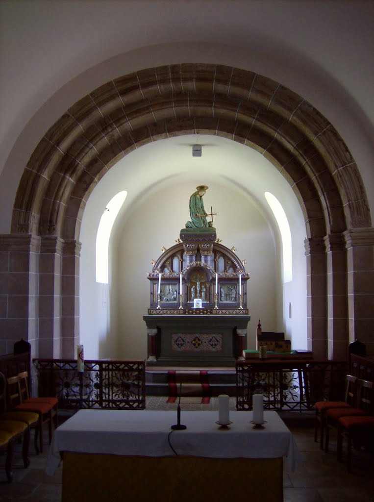 Rems, St. Valentin, Lower Austria - Interior of Maria Magdalen Church. Romanesque Church, year of construction unknown by MalteLauridsBrigge