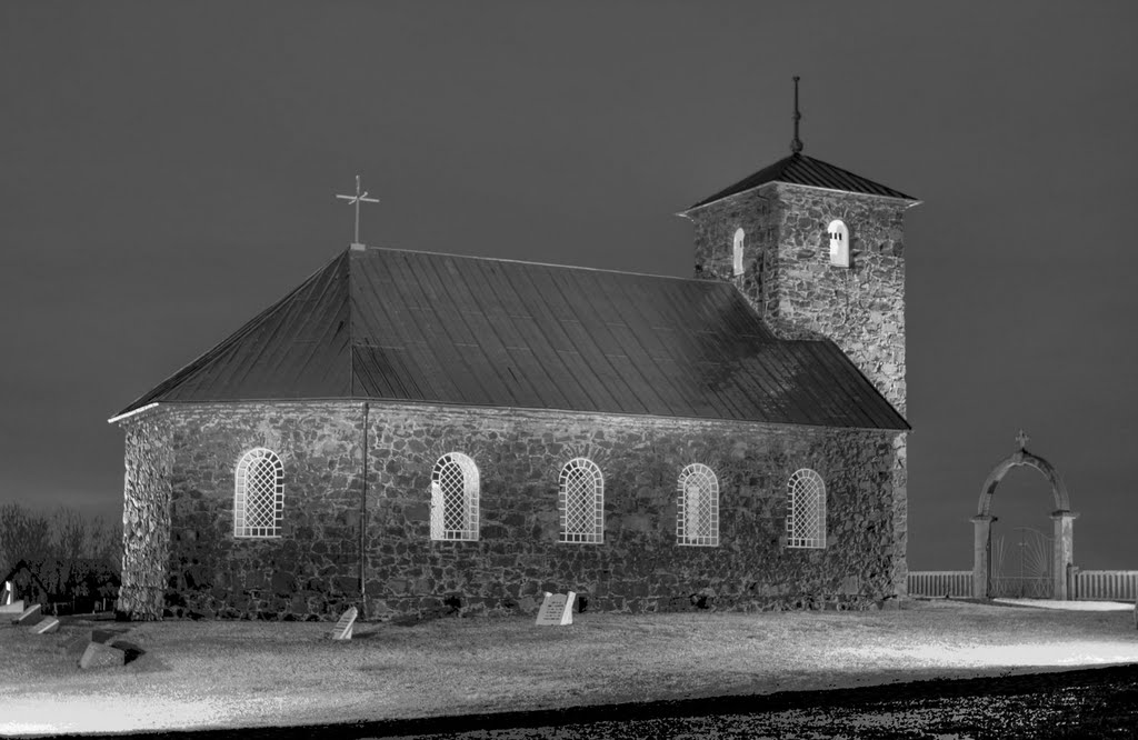 Thingeyrar - Old Church built of handpicked black stone - Iceland - © Thor Ostensen by Thor Ostensen