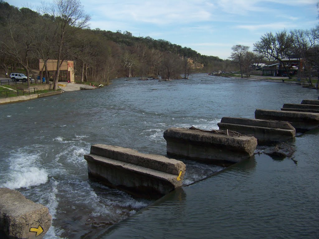 Guadalupe River at First Crossing, 3/13/2010 by Wester