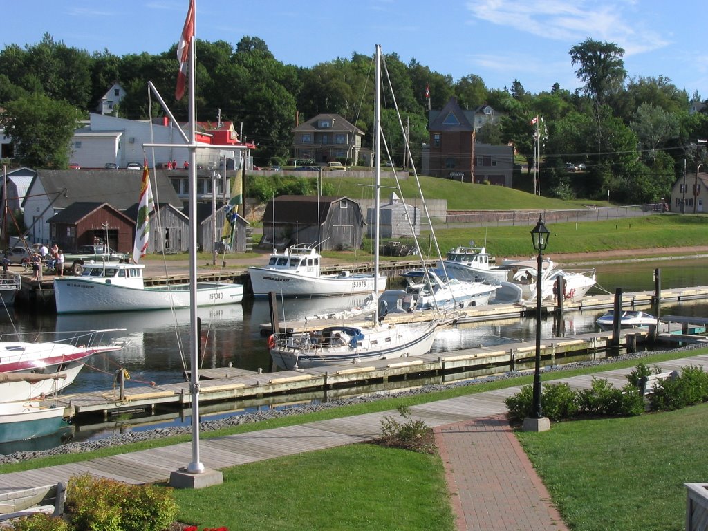 Pleasure craft in the Montague River by John Bentley