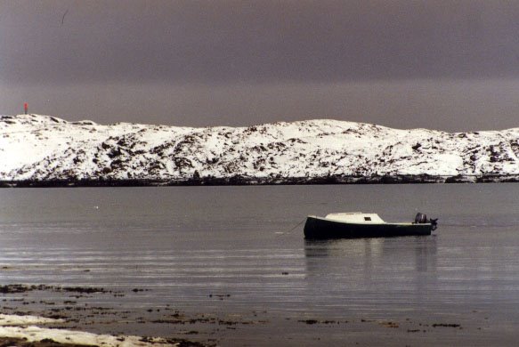 Boat on Frobisher Bay by Andrew Riddell