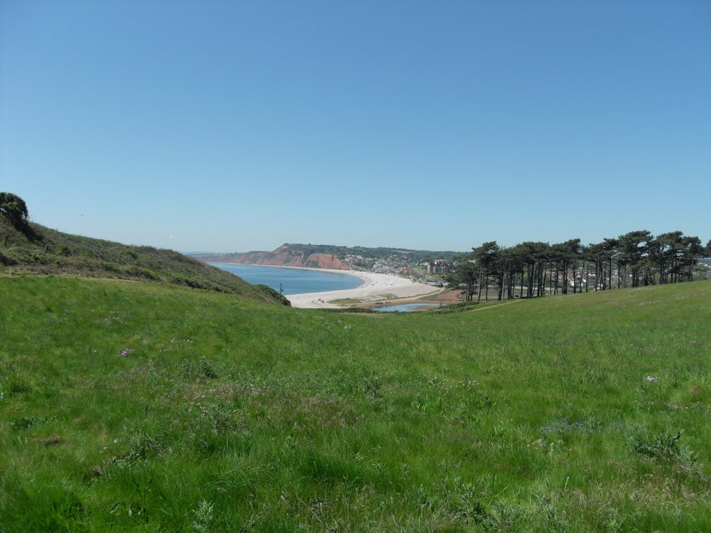 BUDLEIGH SALTERTON BEACH FROM SOUTHWEST COASTAL PATH by misterblueskye