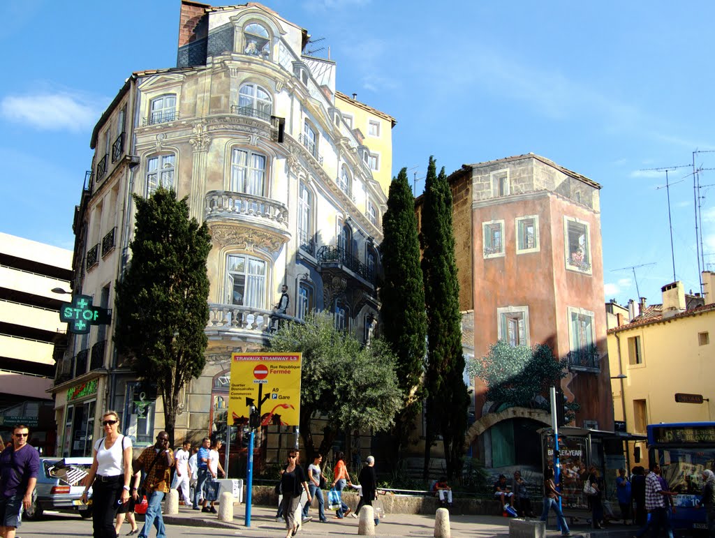 Montpellier - Boulevard du Jeu-de-Paume by François Collard