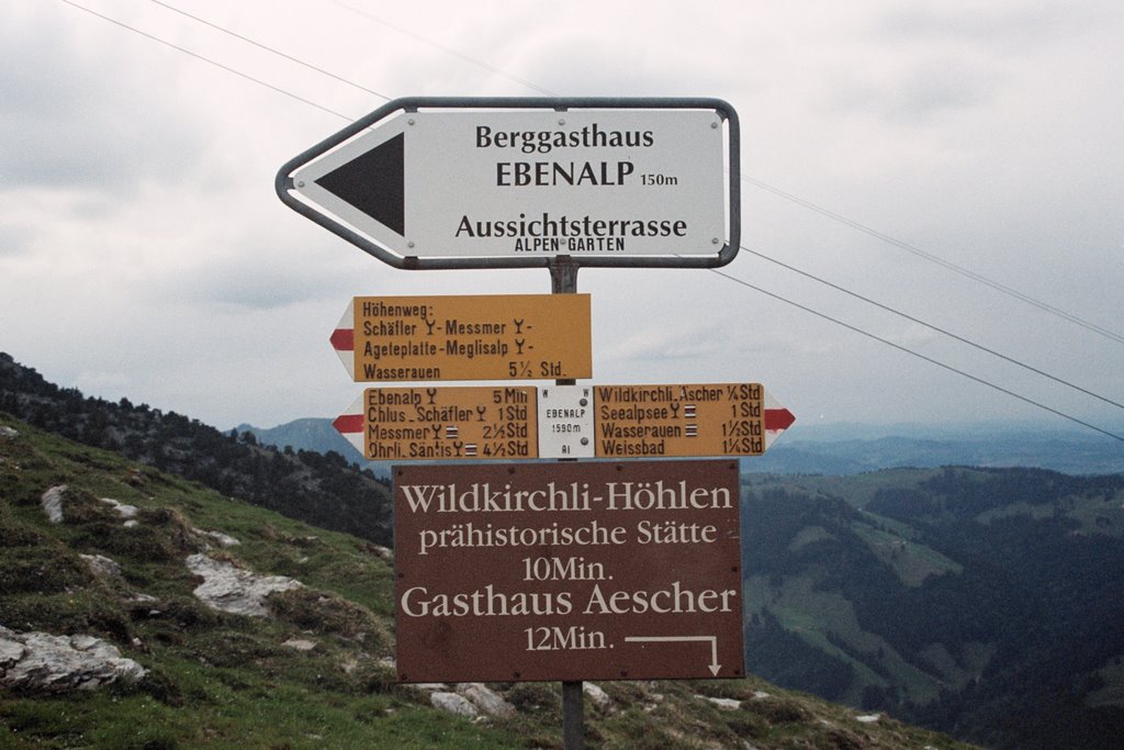 Ebenalp Weg sign by cabalist