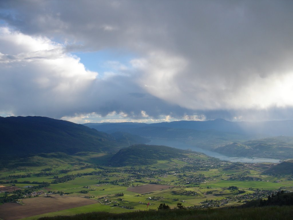 View from Vernon paragliding launch by W.F. Bergman