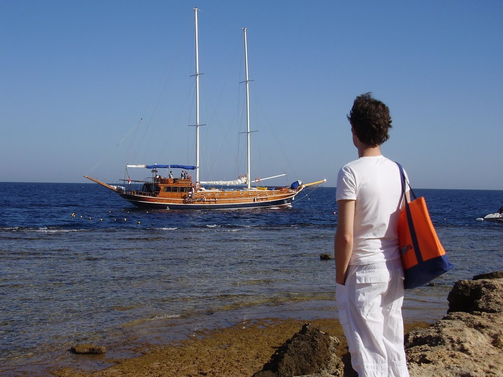 Sail boat in Rad Sea by nickk