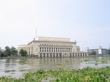 Manila Post Office from across the Pasig River by maverick7191956