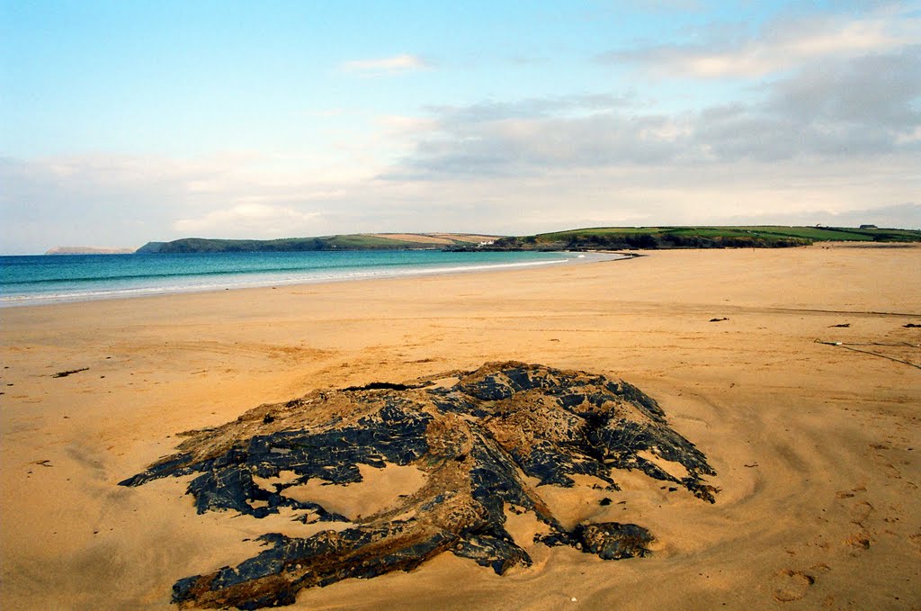 The beach at Harlyn Bay by Clark Priestley