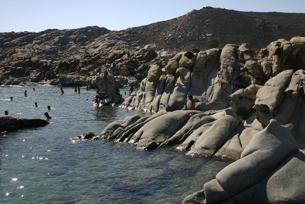 Beautiful Kolympithres beach near Naoussa at Paros July 2007 - Greece by Svein-Magne Tunli