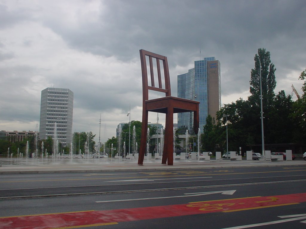 Giant chair with broken leg by jitin pareek