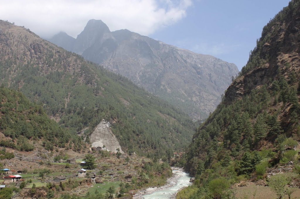 Dudh Koshi Nadi river valley by Sergey Ilyukhin