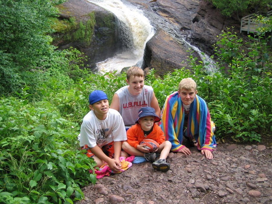 Rainbow Falls Mi by Norman korpi