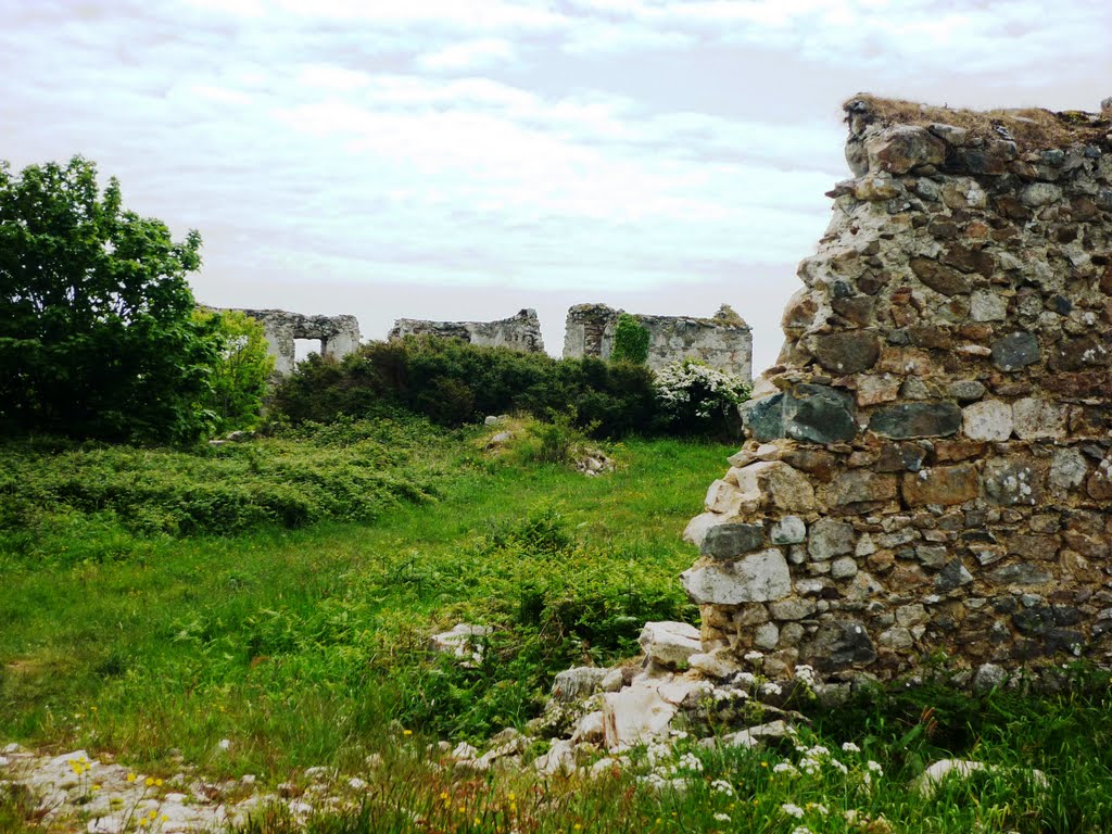 An Caislean through the walled garden to the ruined house by DSankey