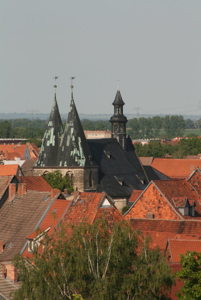 Quedlinburg 2010 - Blick vom Münzenberg zu den Kirchen der Stadt II by bergameise