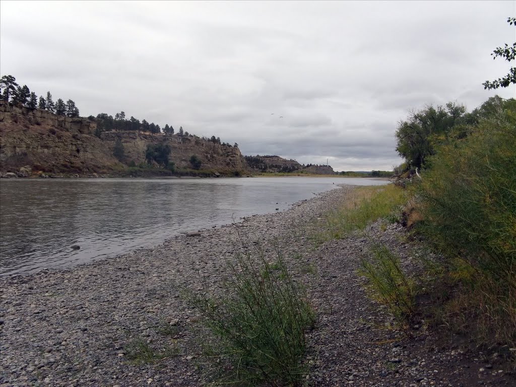 What William Clark saw in 1806....the Yellowstone River at Pompey's Pillar, Montana by htabor