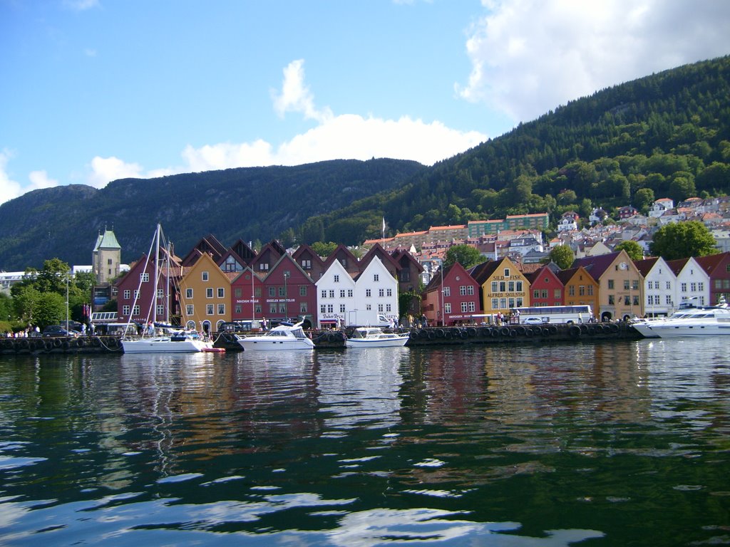 Brygge from Port by Vikingofnorway