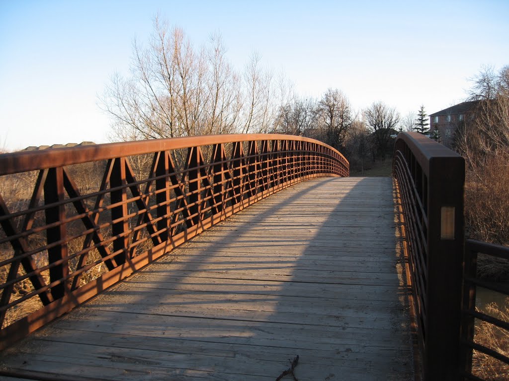 Longest bridge on Etobicoke Creek Trail close up by Yaw Osei-Aning