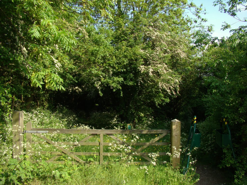 Gate and entrance to the Shirebrook Valley from the bottom of Coisley Hill, Sheffield S13/S12 by sixxsix