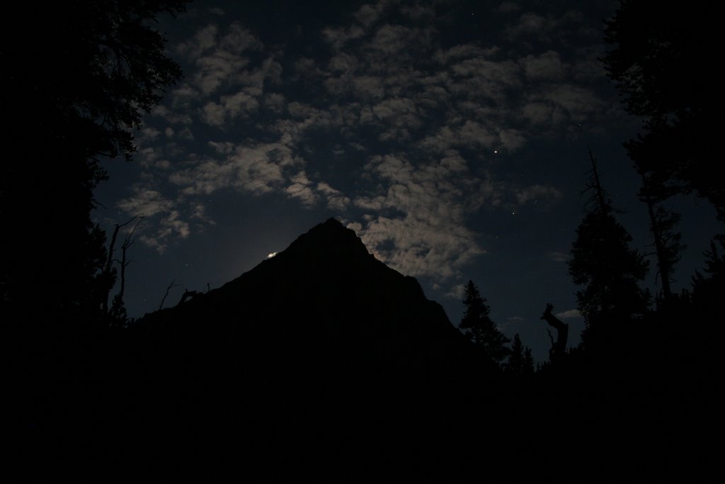 Moon hiding behind East Vidette by Hanns Ullrich