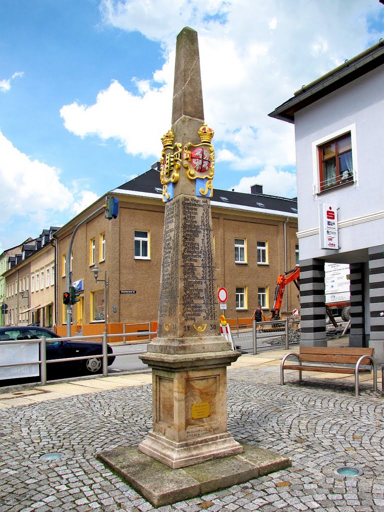 Geyer - Postdistanzsäule von 1730 by Rudolf Henkel