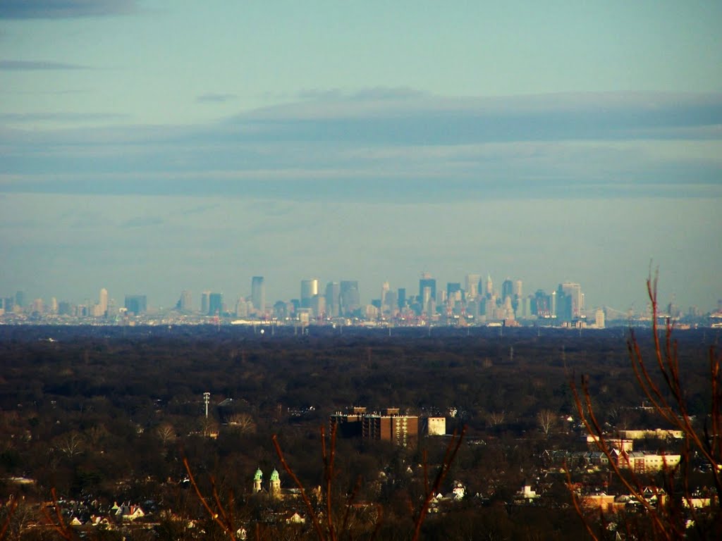 NYC Lower Manhattan & Jersey City Skyline From Washington Rock State Park 12-23-2009 by Kyle Stephen Smith