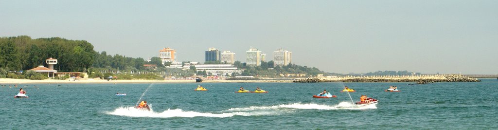 Olimp beach viewed from Neptun by smokes