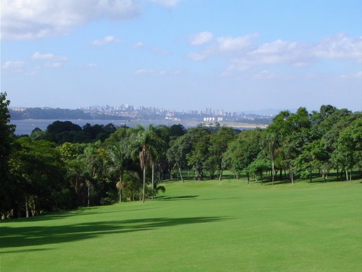 São Paulo viewed from Hole 11 - Clube de Campo de São Paulo Golf Course by Olivier RS Girard