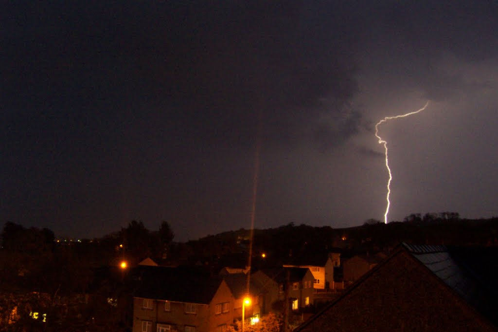 Lightning taken from my window by Paul l