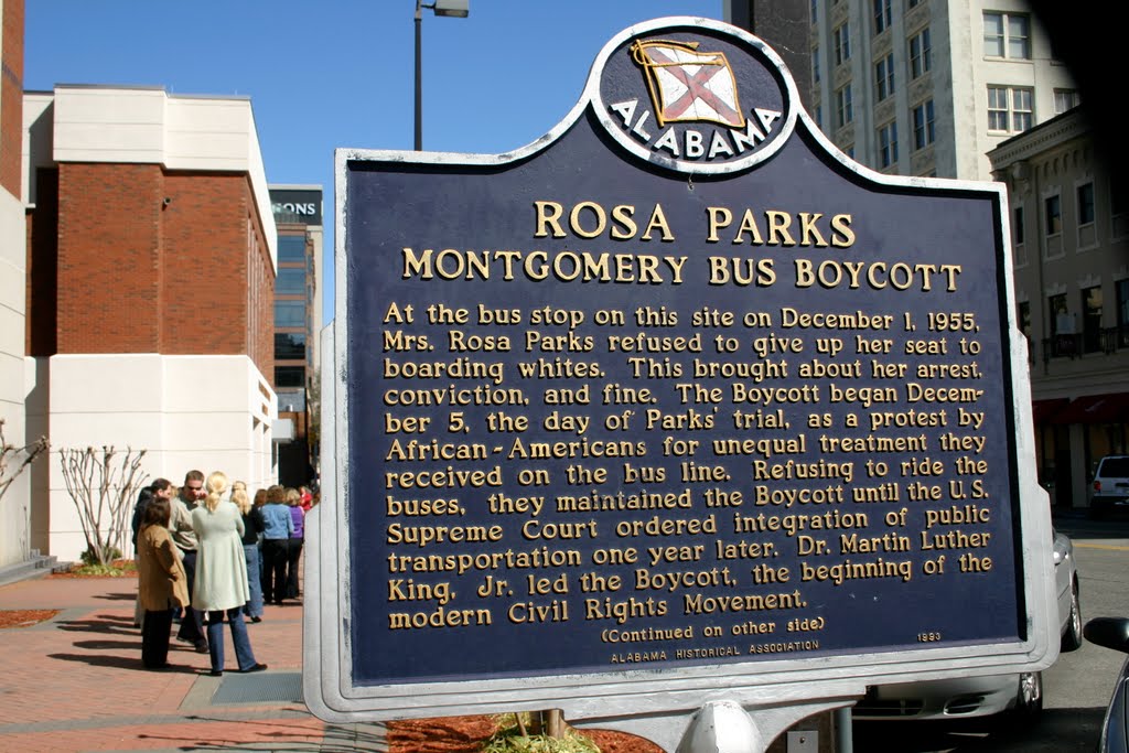 Historic Marker at Rosa Parks Museum by L. Wray Dillard