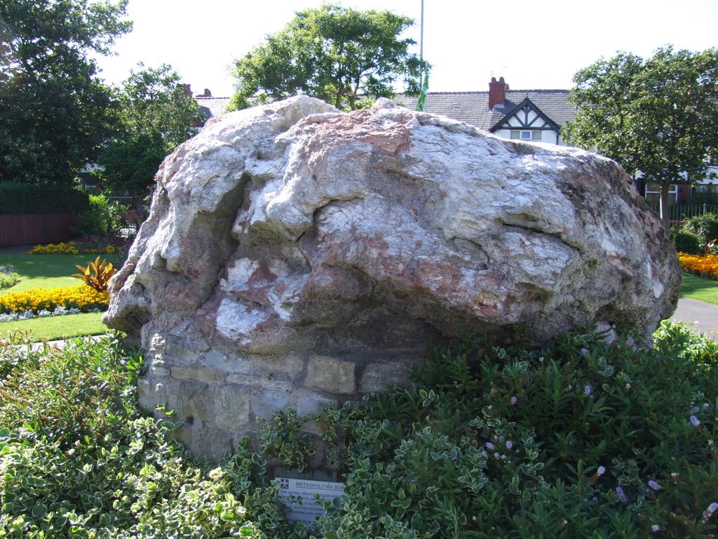 Glacial Erratic (Gypsum) Weight 18 Tons, Coronation Park Crosby. by Peter Hodge