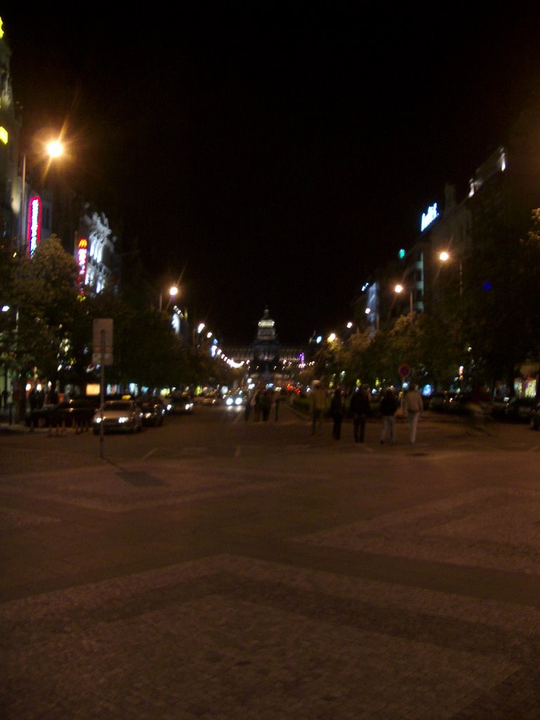 Wenceslas Square at night by makro