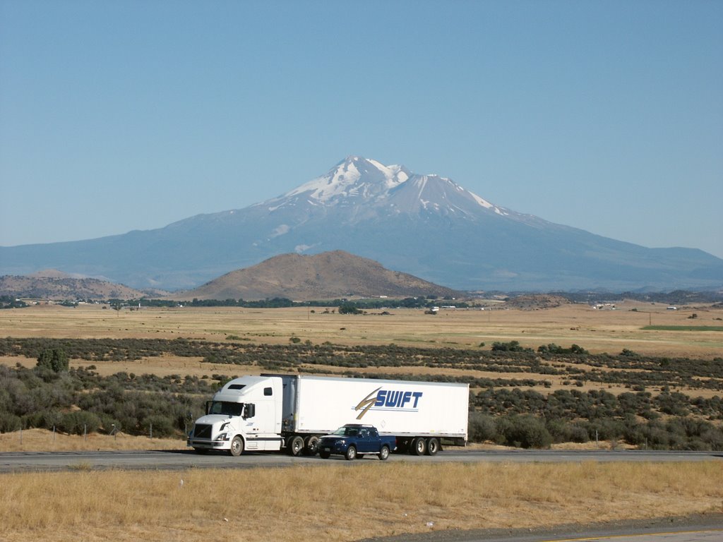 Mt. Shasta and Truck by TrekkinD