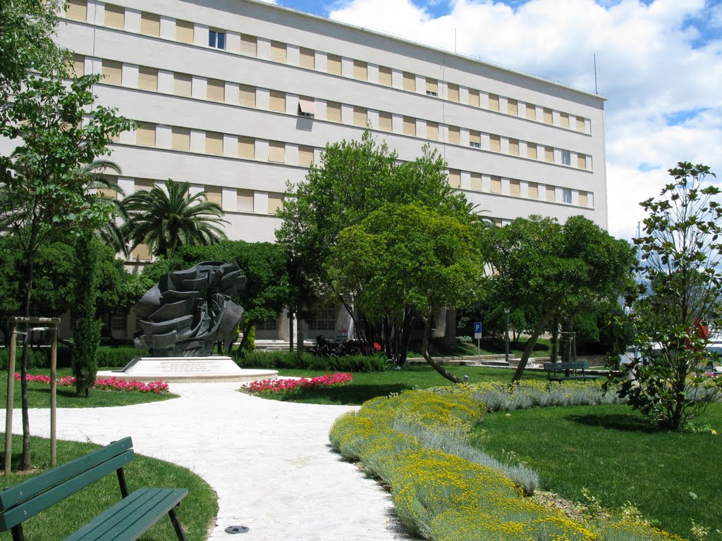 Park and the monument in front Banovina by klimajajac