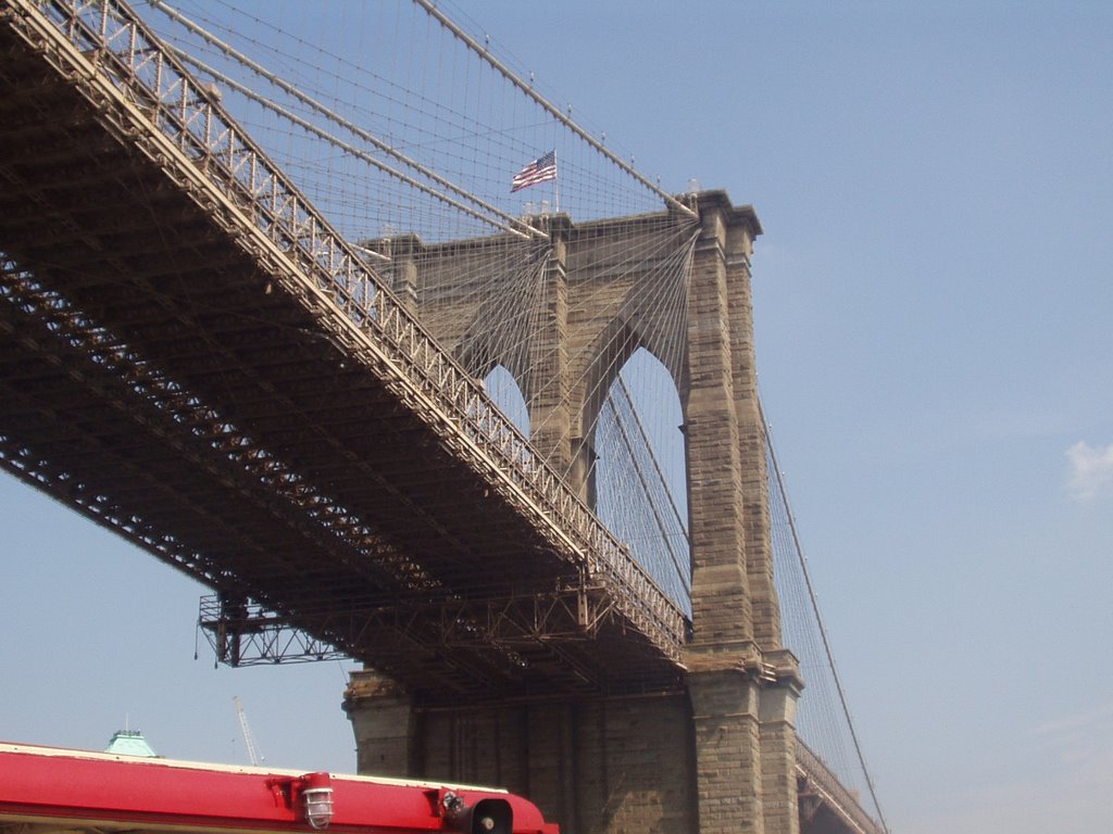 Brooklyn Bridge seen from the Circle Line by walter laatsch