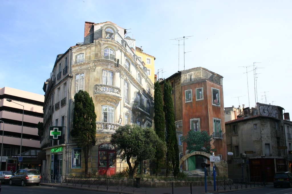 Montpellier painted houses. by Kasanicky