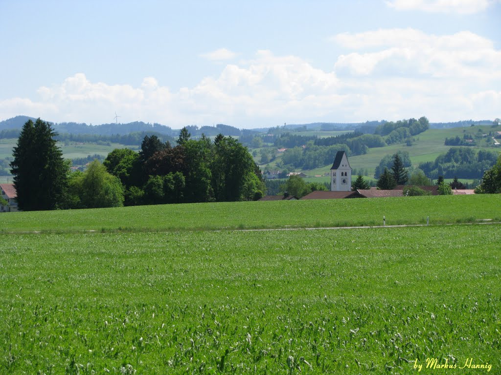 Altusrieder Kirchturm by Die-Allgaeuseiten