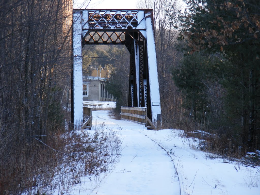 Snow machine trail on the old rail bed by JBTHEMILKER