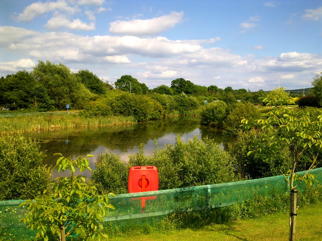 Flood storage lagoon, Great Western Hospital, Swindon by Brian B16