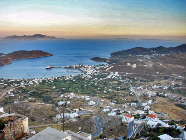 Serifos: View from Chora. Sifnos in the background by Max Melgaard