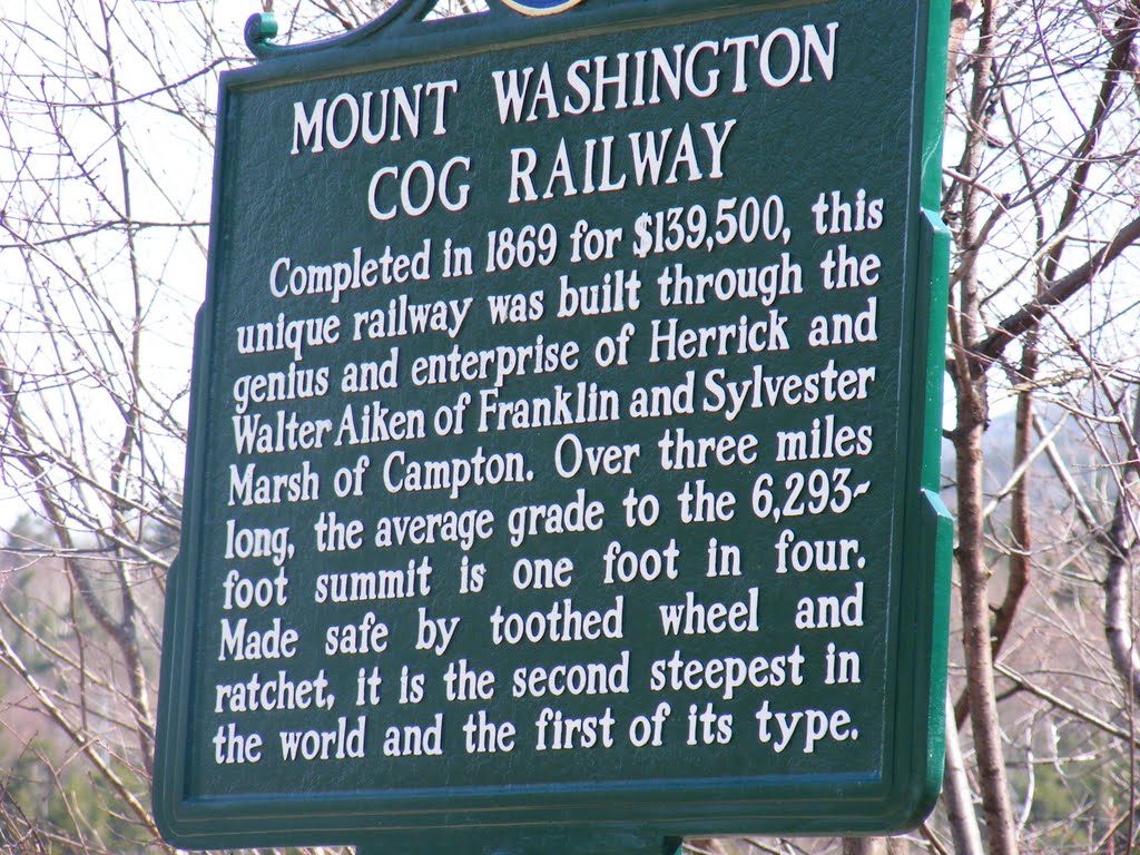 Historic sign at the Cog RR by JBTHEMILKER