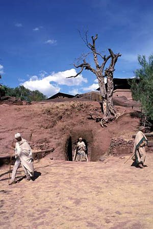 Rockhewn Church, Lalibela by Len Gao