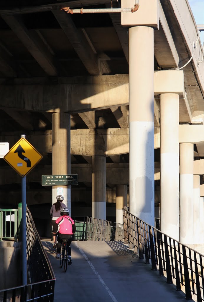 Up and under the overpass, Cremorne by Andrew Royle