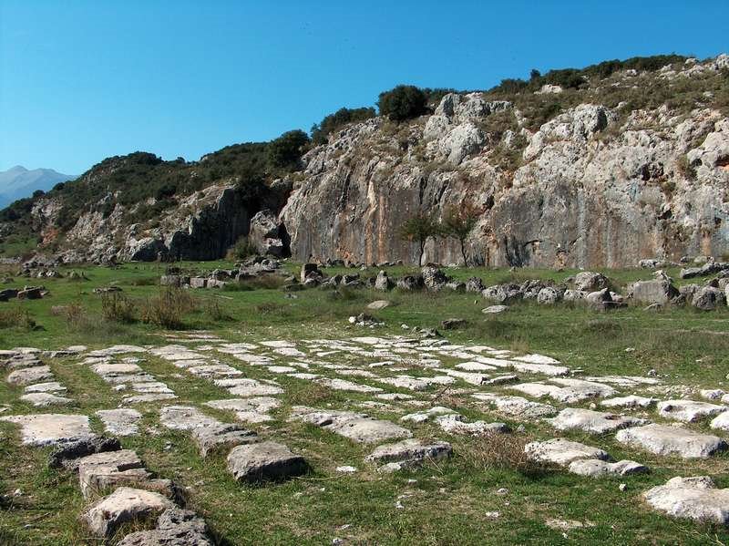 Ancient ruins neaw Stymfalia lake by kostas.v