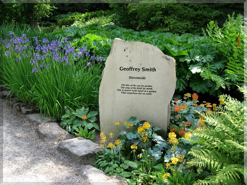 Geoffrey Smith - BBC Gardener's question time panelist - memorial - R.H.S. Harlow Carr by Lesley Rigby