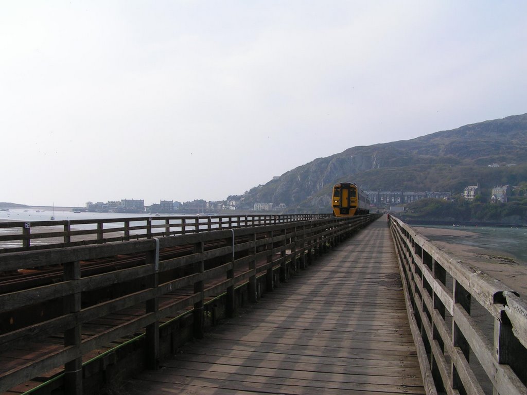 Train on Barmouth Bridge by Mike Shields