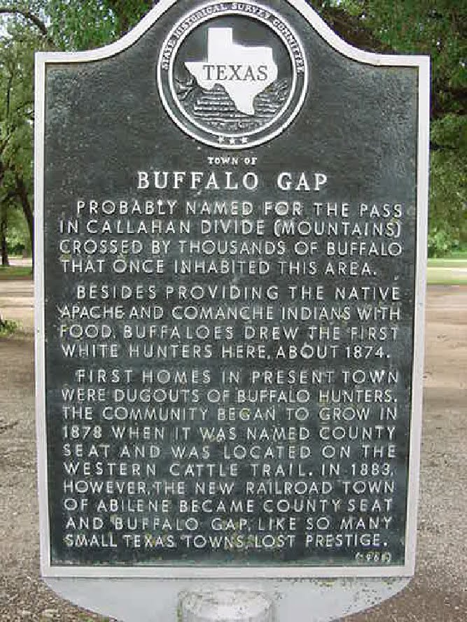 Historical Marker in the town of Buffalo Gap TX by J. Rogers